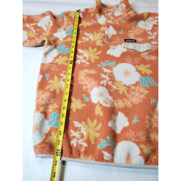 Patagonia Synchilla Snap-T Fleece Womens Medium Flower Power Floral Jacket EUC - Picture 8 of 10